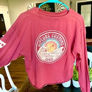 Billabong Rip Curl Maroon Crop Top